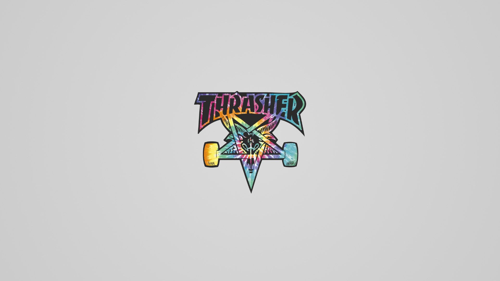 Skateboarding wallpaper with the Thrasher logo in the middle - Thrasher