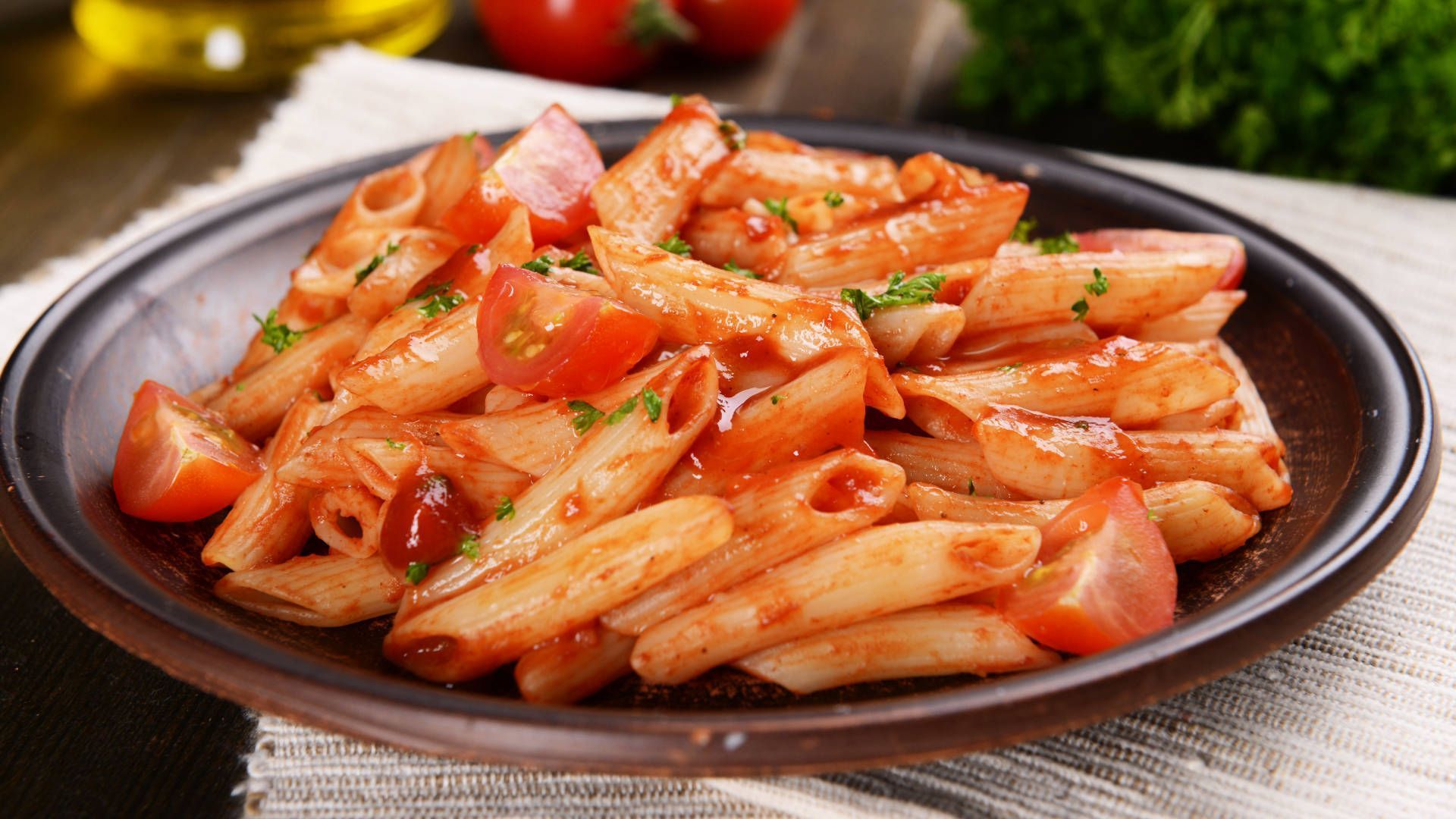 Download Penne Pasta With Red Sauce Wallpaper