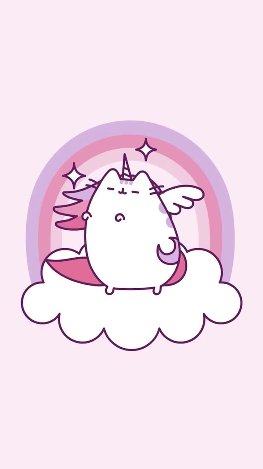 Pusheen Background, Cute Pastel Kawaii Pusheen HD phone wallpaper