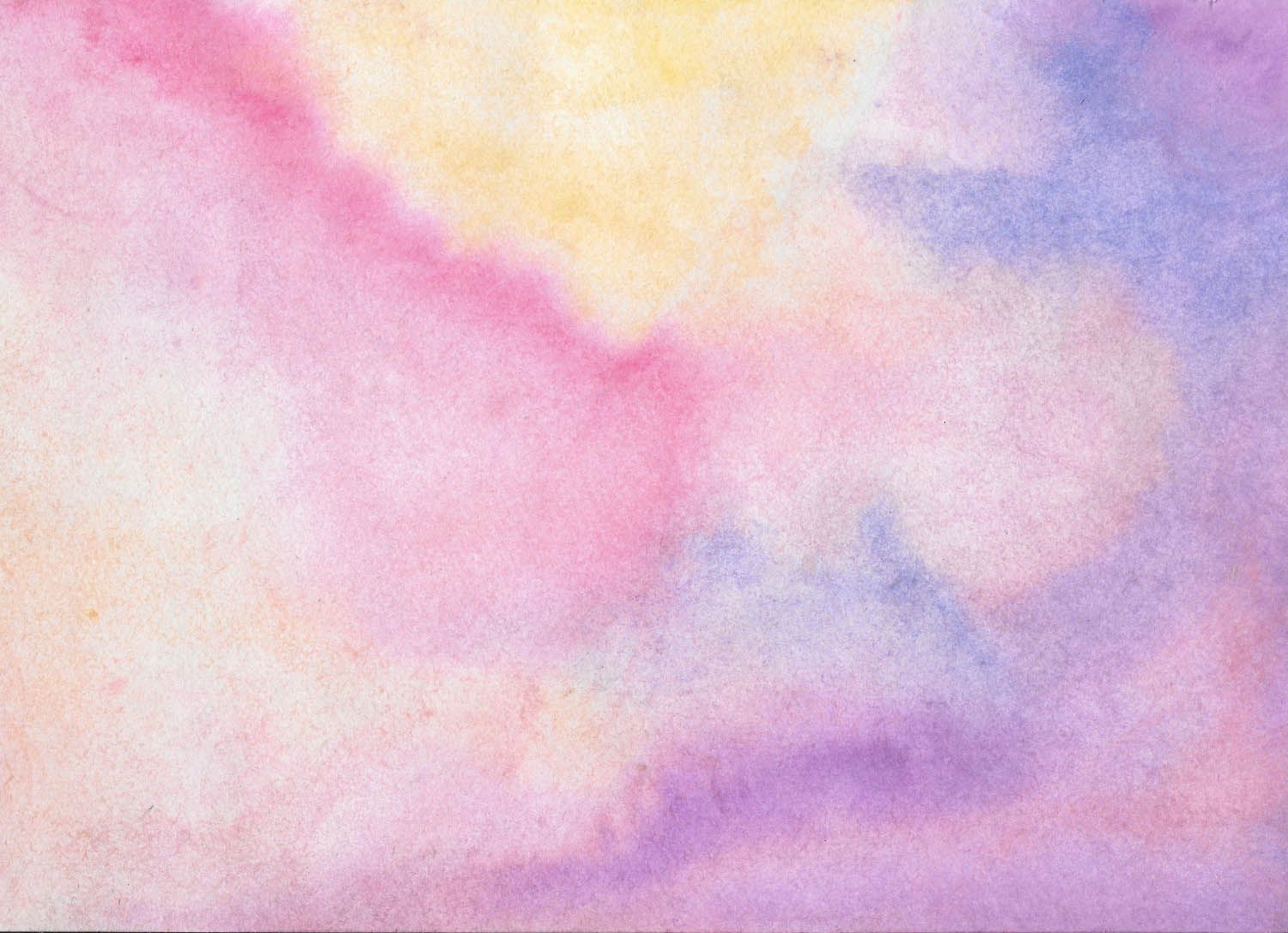 A watercolor painting of pink, yellow and blue - Mental health