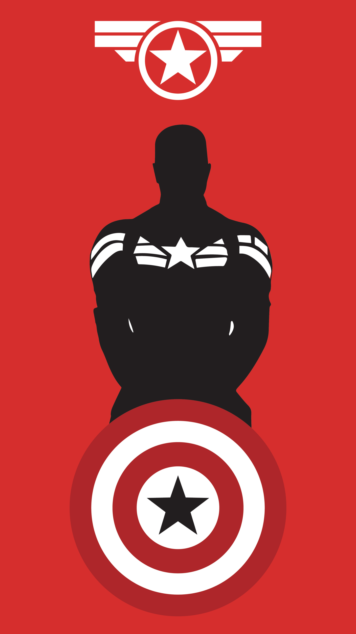 Captain America Wallpaper 4K, Marvel Superheroes, Minimal