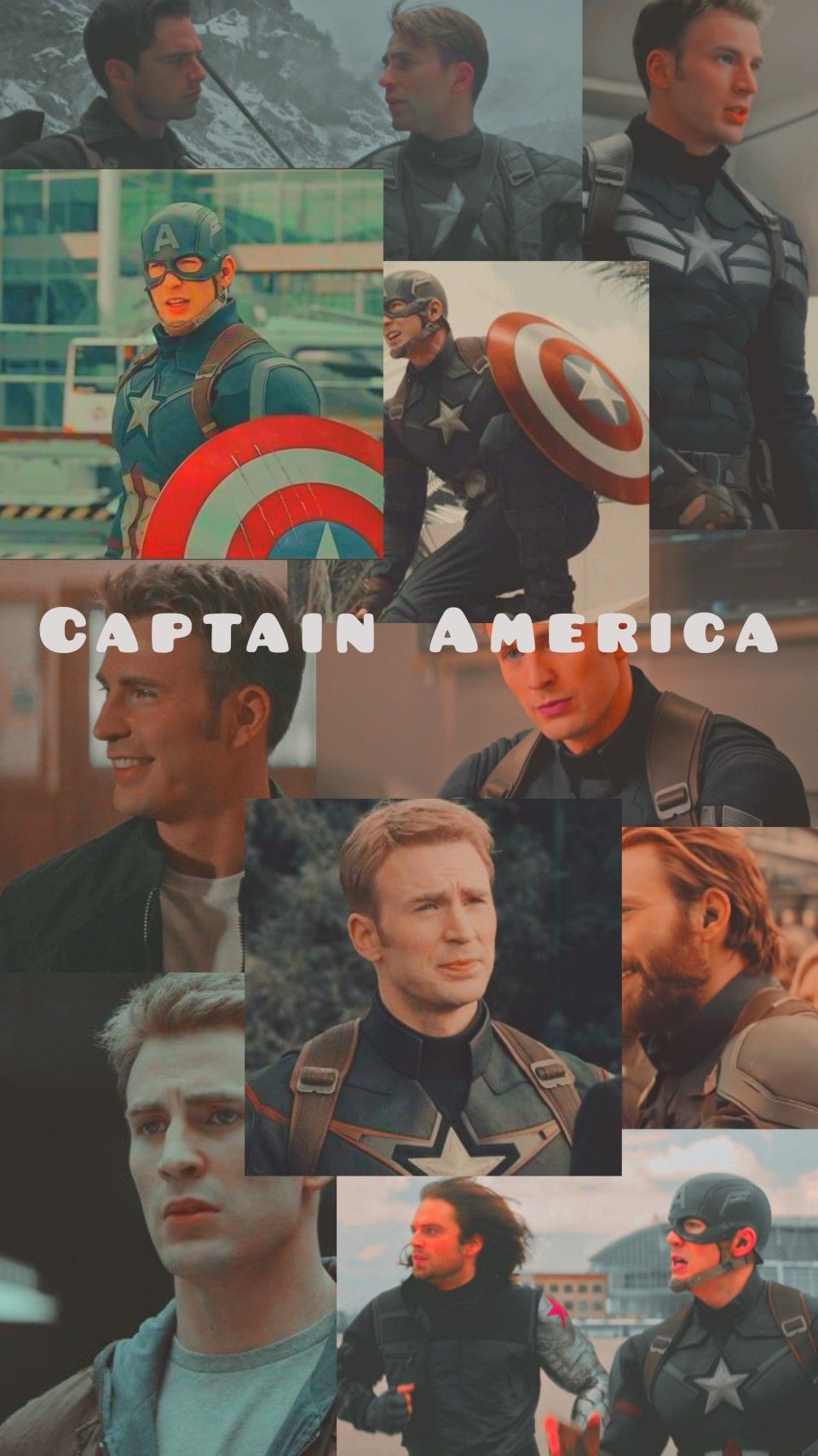 Captain America aesthetics wallpaper collage. Captain america, Marvel captain america, America