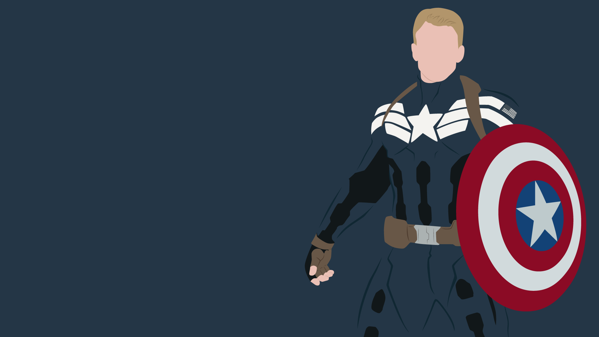 A man in an ironman suit with his shield - Captain America