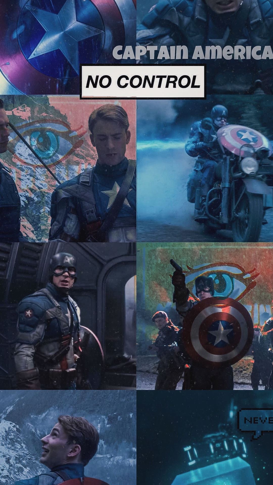 A collage of pictures with captain america in them - Captain America