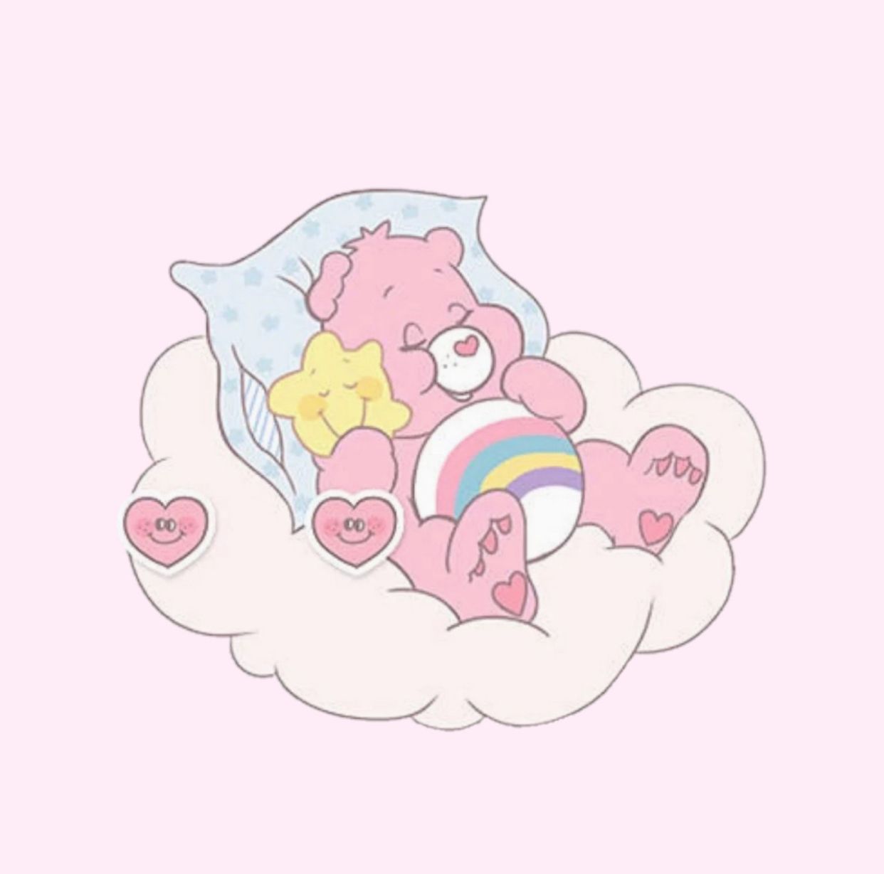 Care bear sleeping on a cloud - Care Bears