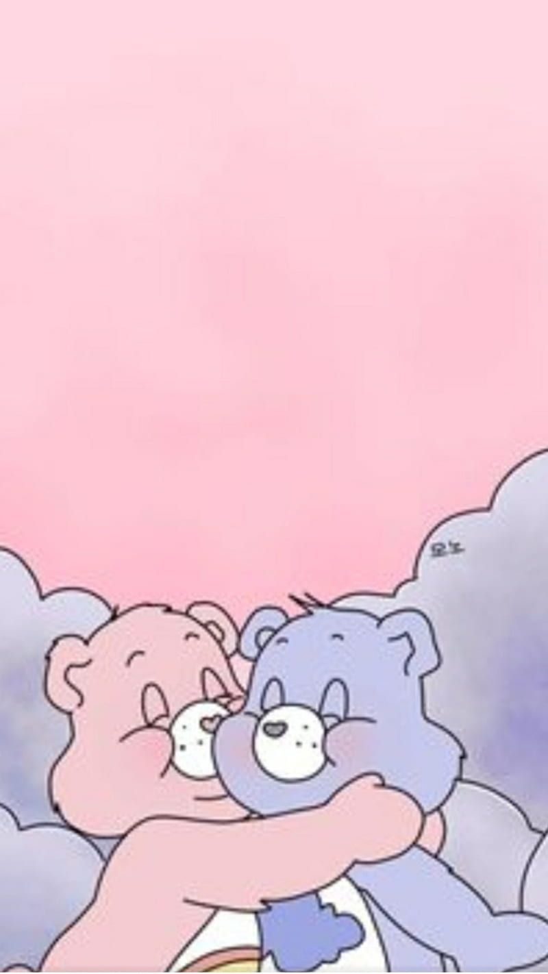 Pastel Care Bears, 3D, care bears, hugs, theme, HD phone wallpaper