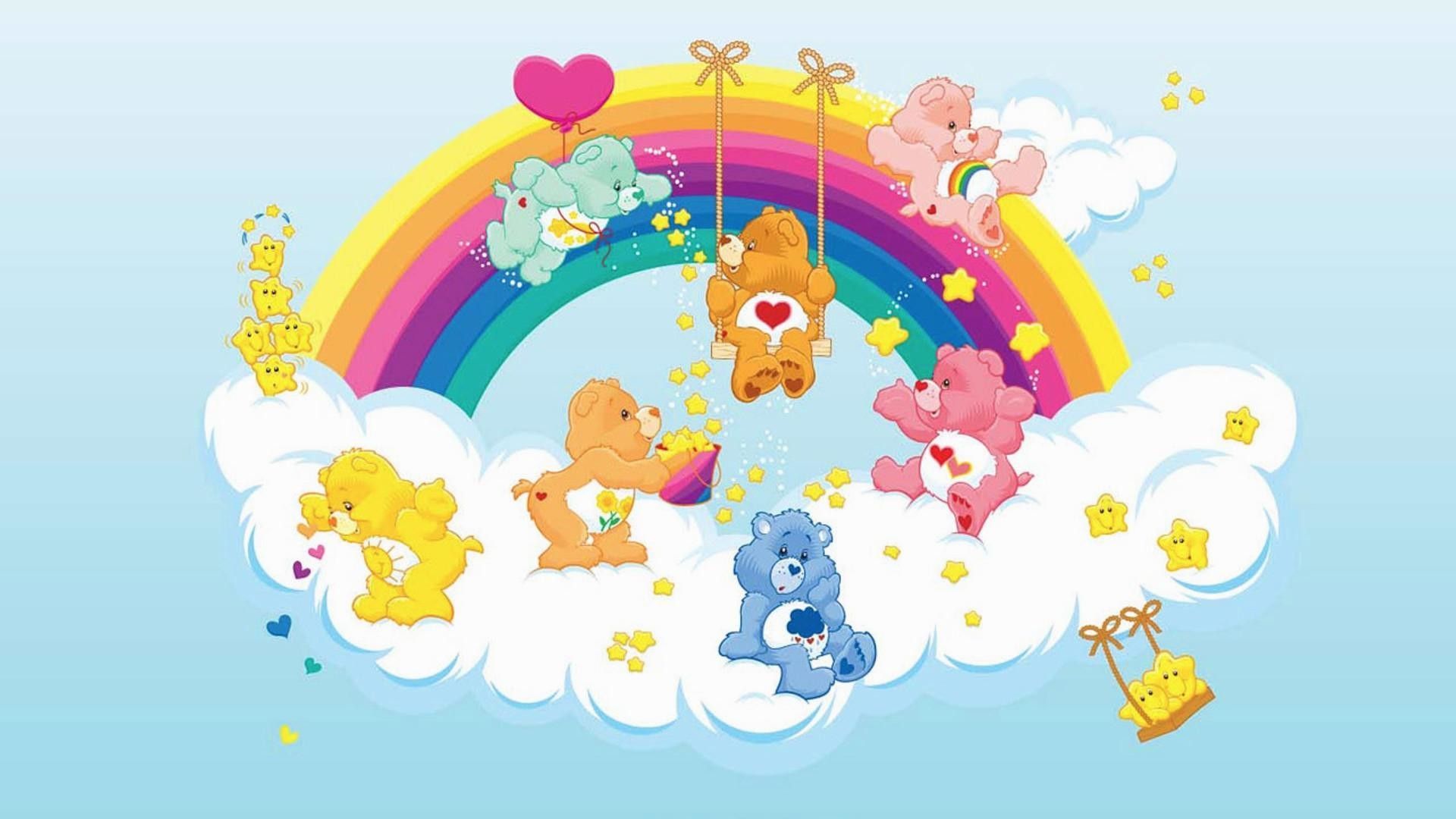 Care Bears wallpaper with resolution 1920x1080 pixel. You can use this wallpaper as background for your desktop Computer Screensavers, Android or iPhone smartphones - Rainbows, Care Bears