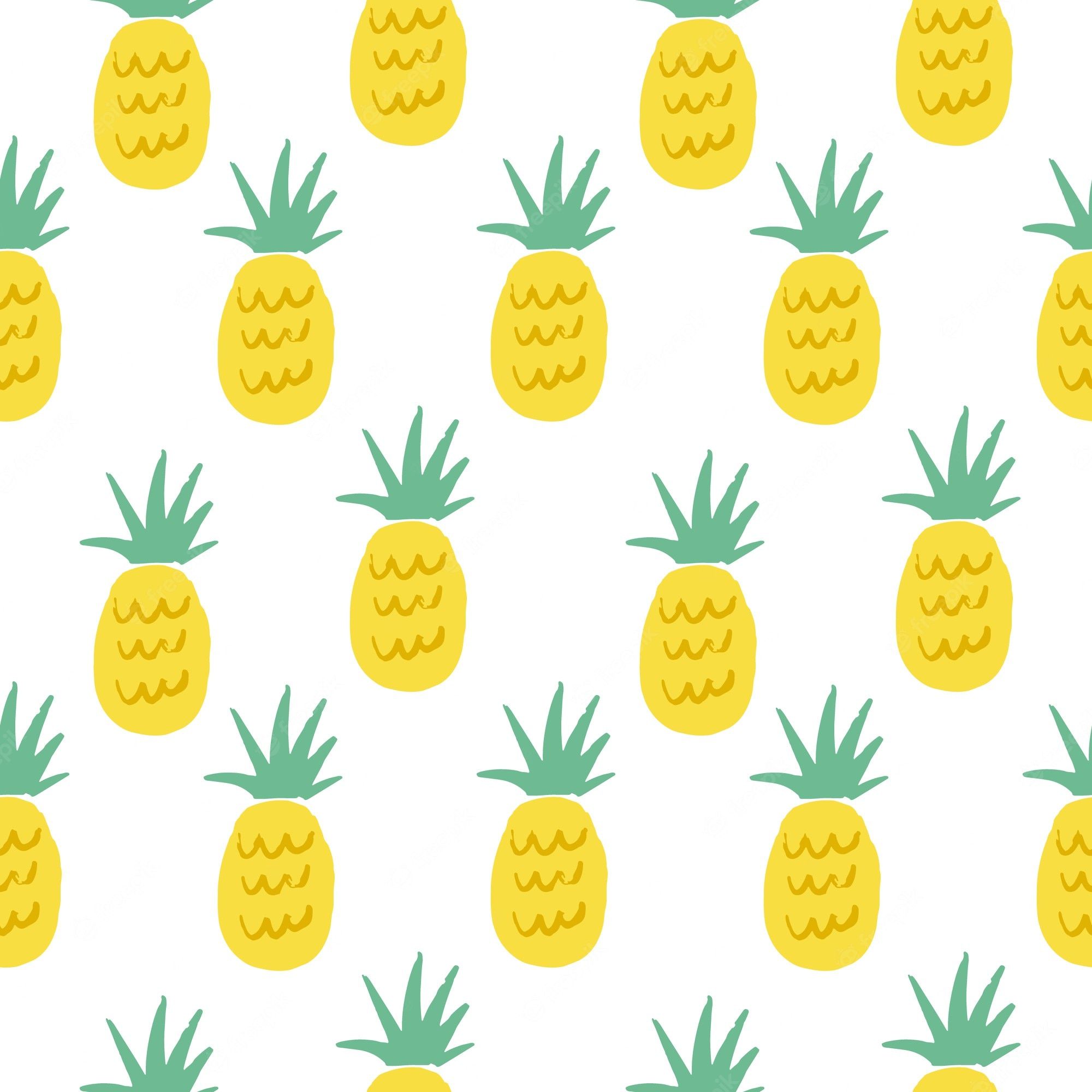 A pineapple pattern on a white background - Pineapple