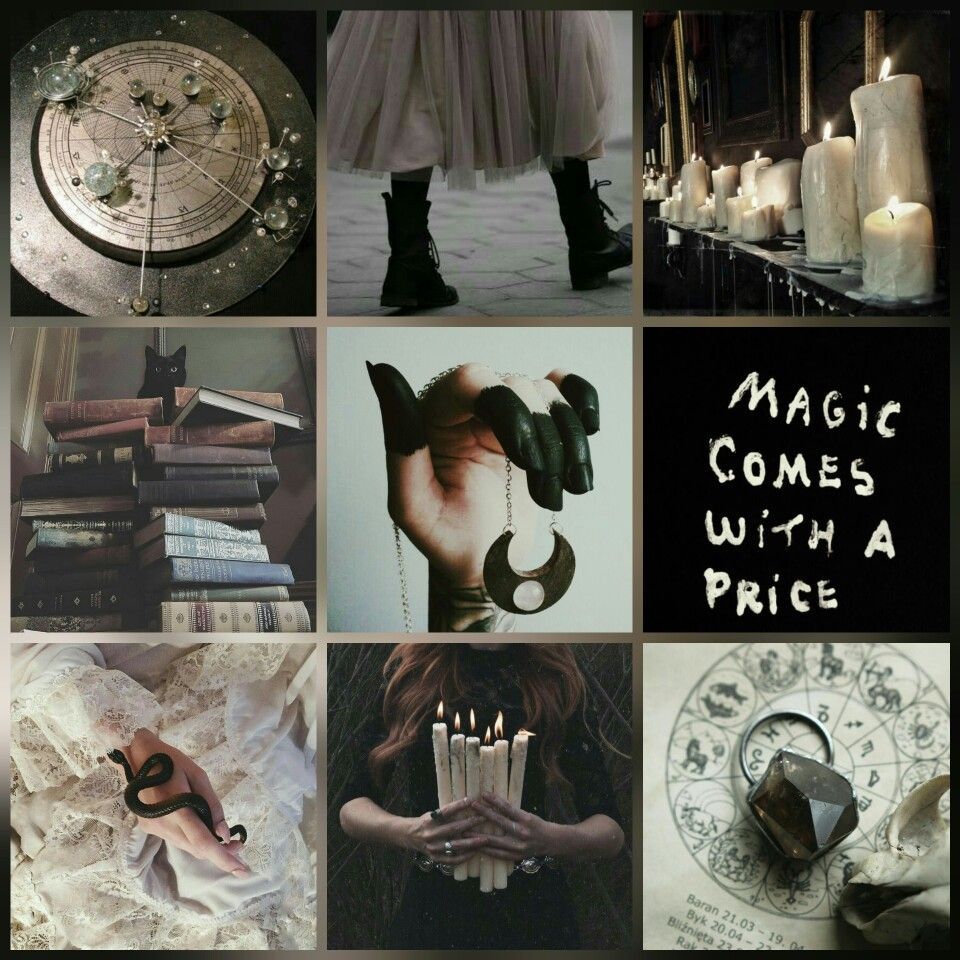 A collage of pictures with the words magic comes at price - Witchcore