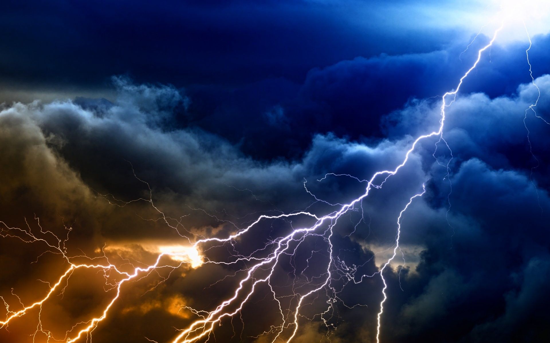 A lightning storm is a powerful display of nature's power - Storm