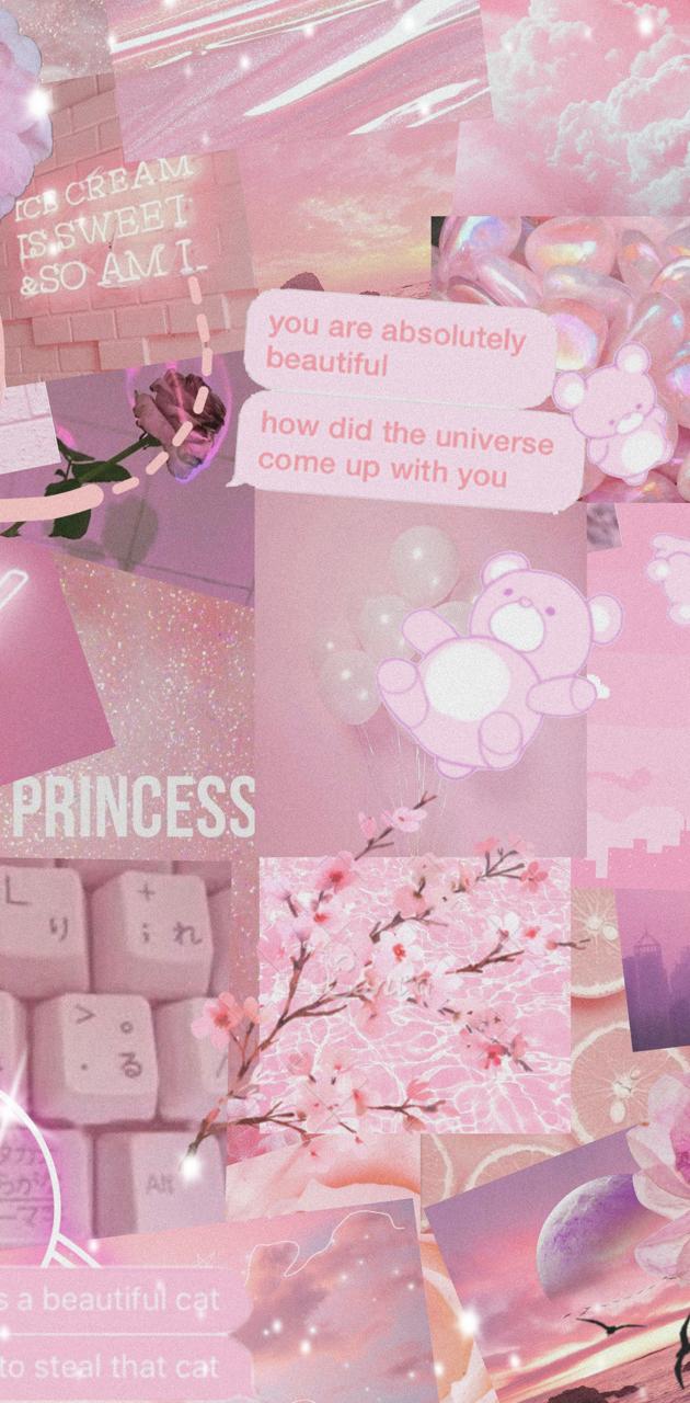 A collage of pictures with pink backgrounds - Pink, soft pink