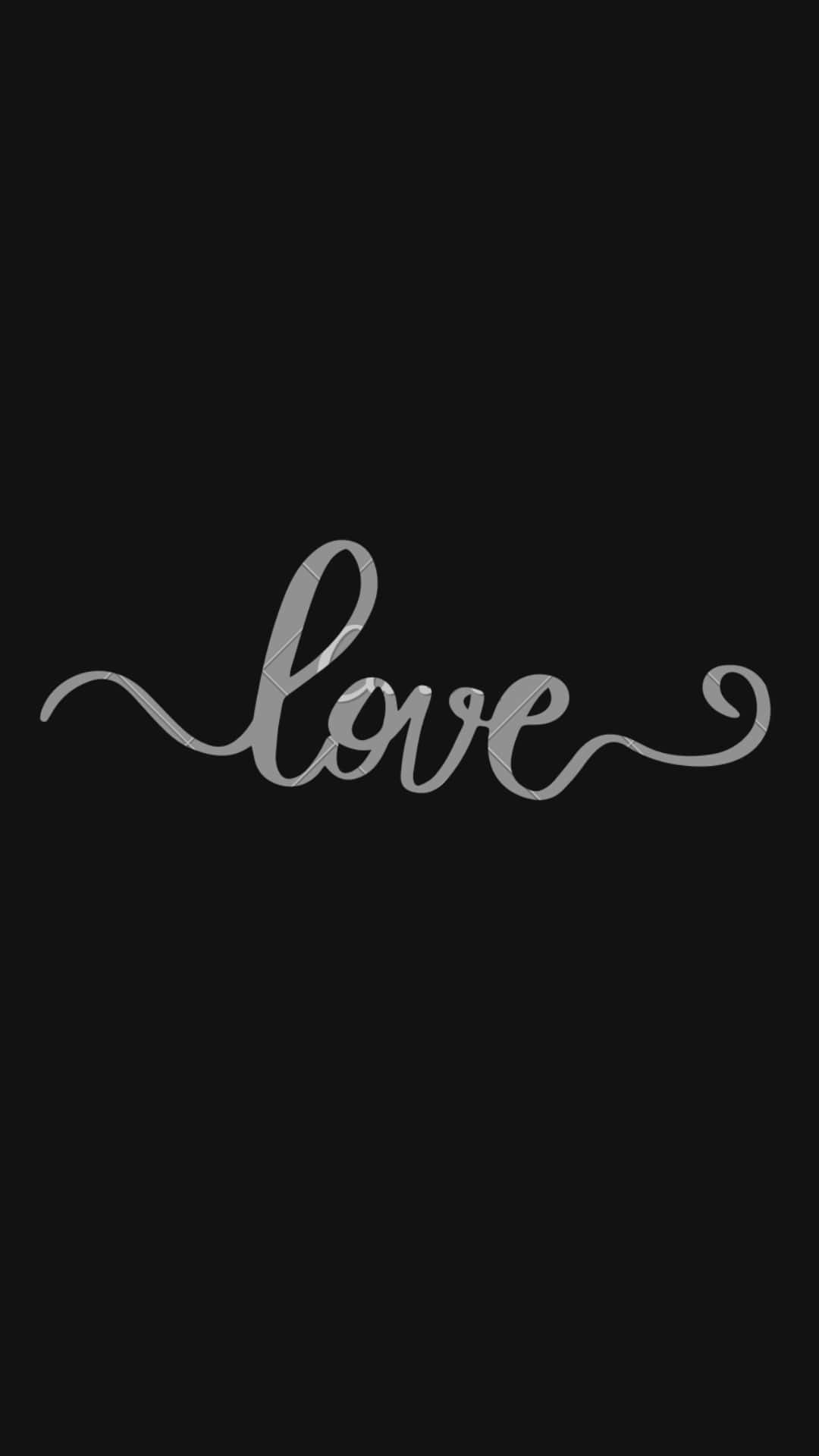 Download Love Calligraphy Aesthetic Black Background