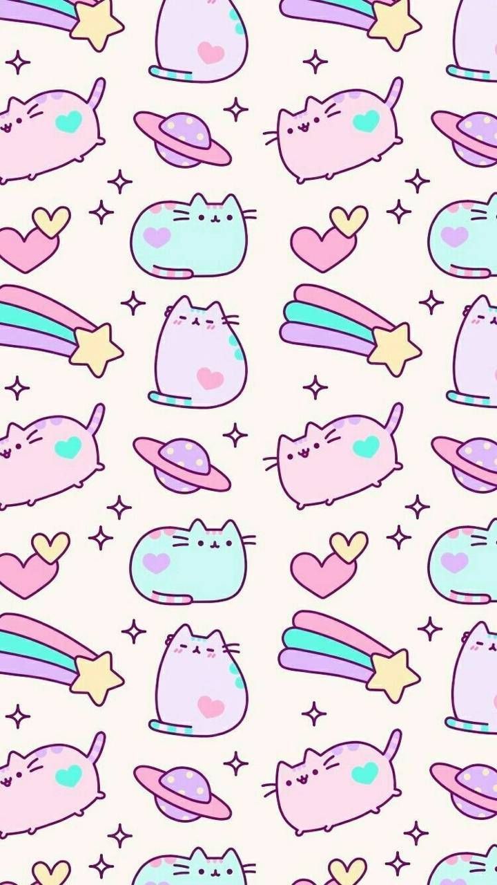 Pusheen the cat wallpaper for iPhone and Android! - Pusheen