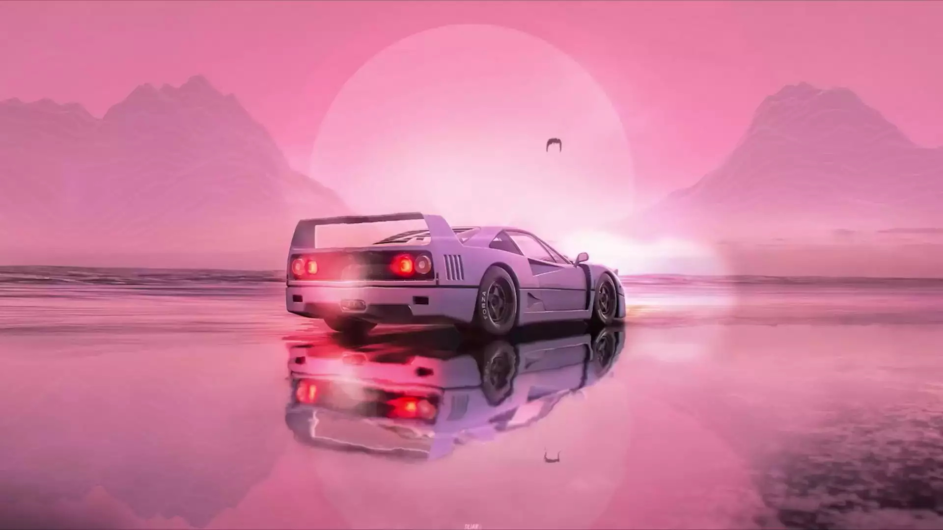 Aesthetic F40 Forza Horizon 4 Game Desktop Wallpaper