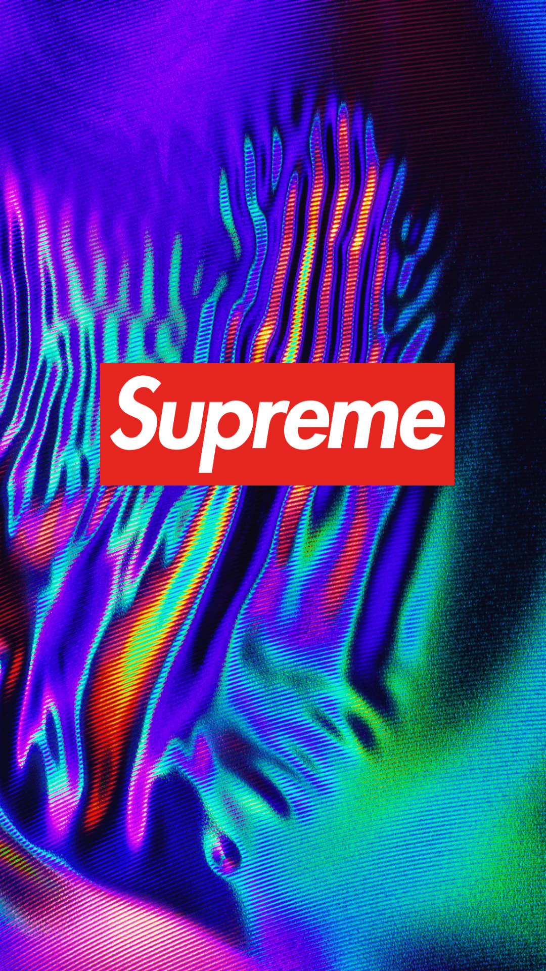 A supreme logo on top of an abstract image - Supreme