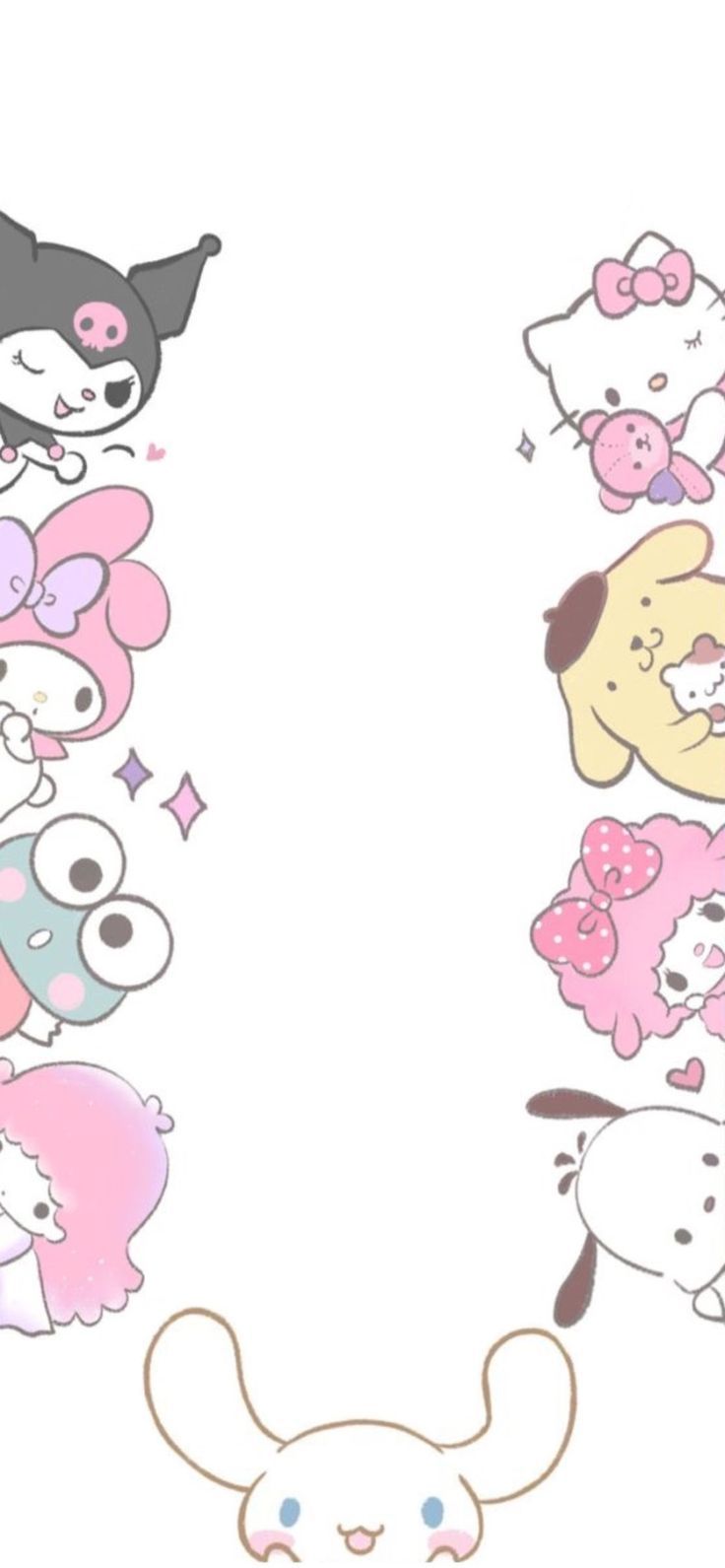Cute wallpaper of my melody, hello kitty, and friends - Sanrio