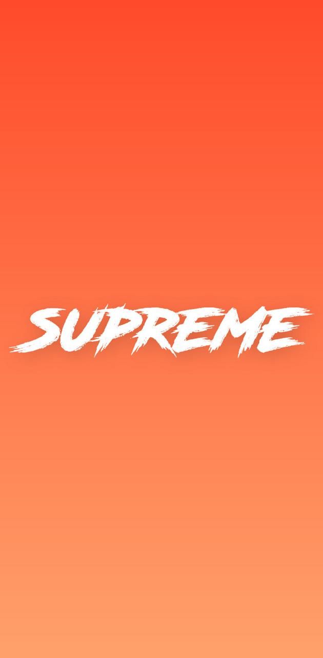 Supreme logo on a orange background - Supreme