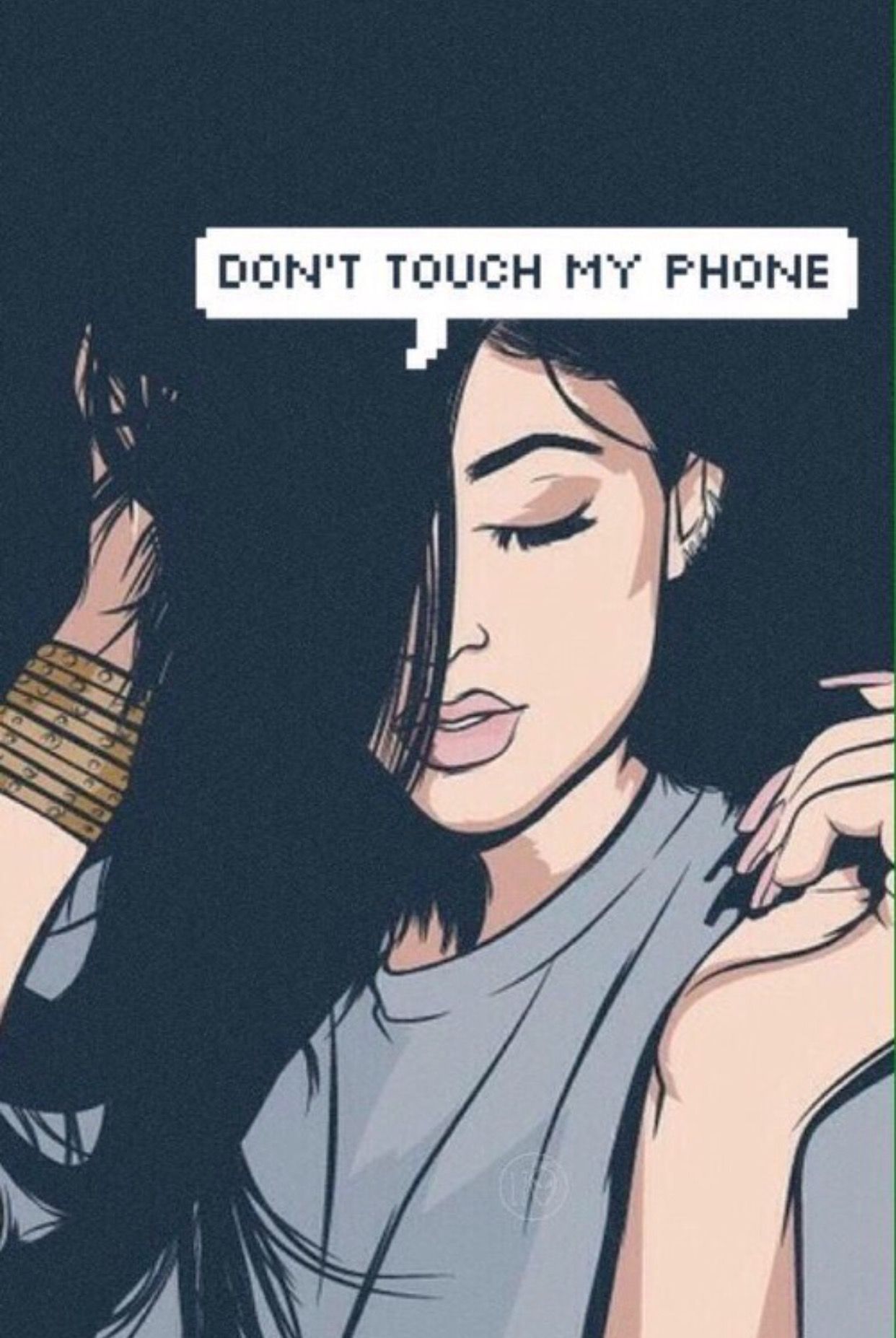 Don't Touch My Phone. Mobile Aesthetic Wallpaper Download
