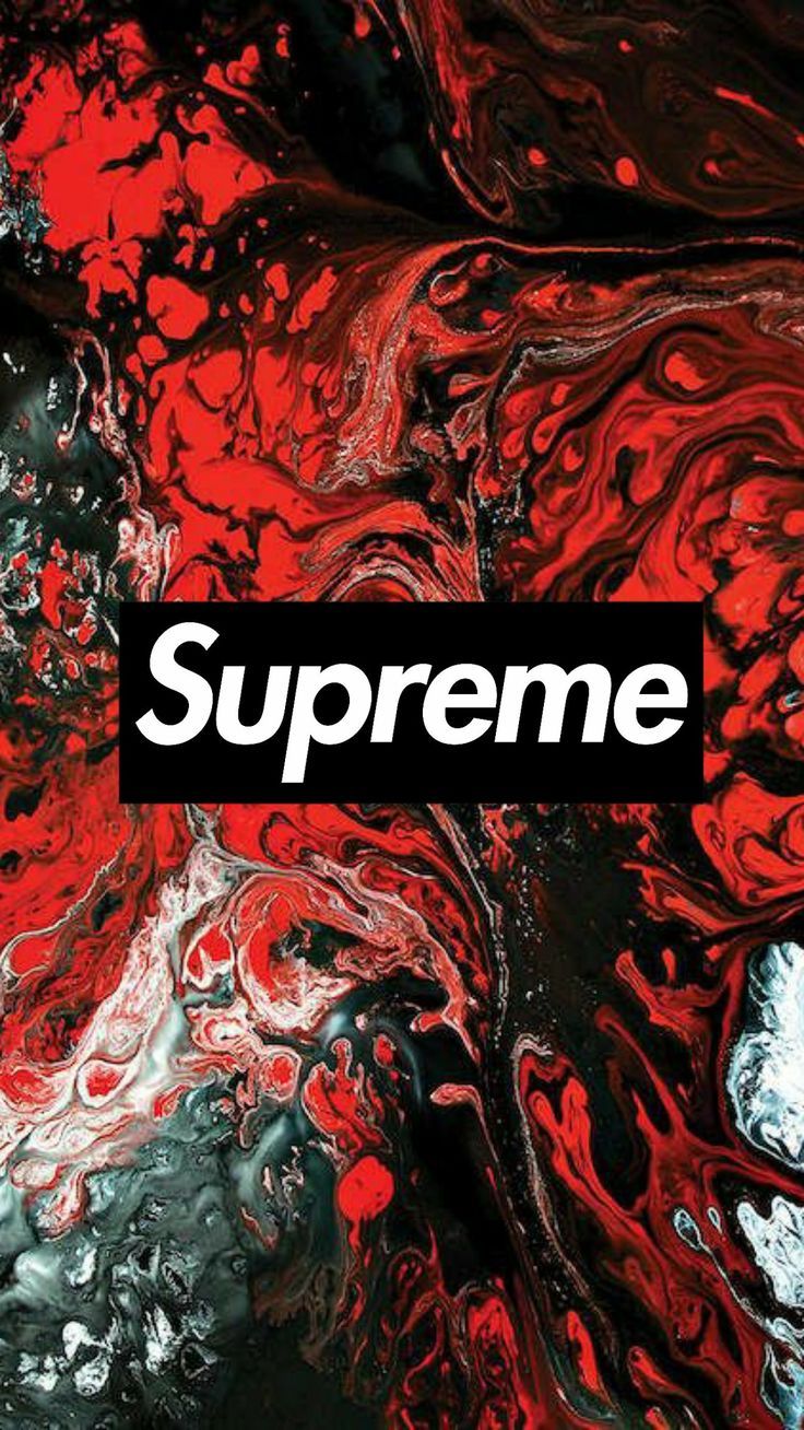 Supreme red and black abstract art - Supreme