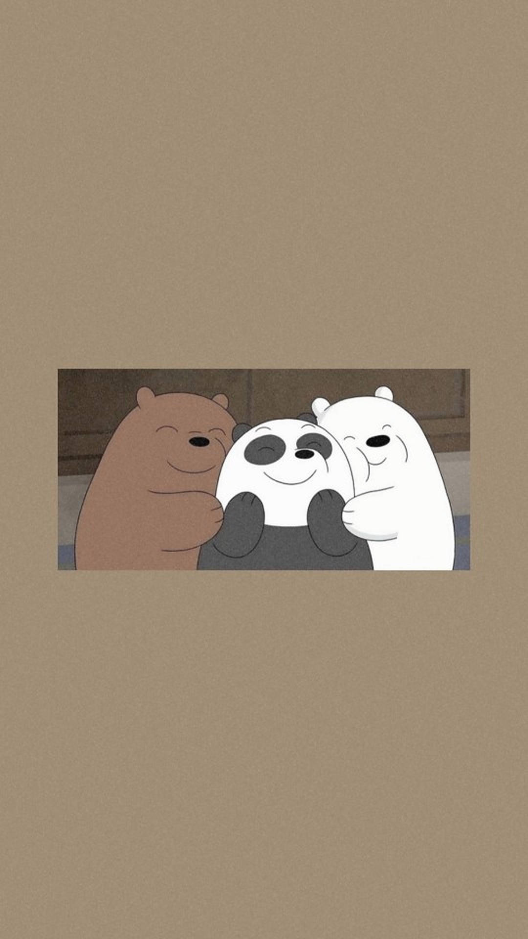Download Three Bears Brown Aesthetic Wallpaper