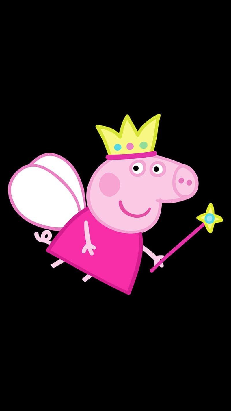 Pepa the princess with a wand and crown - Peppa Pig