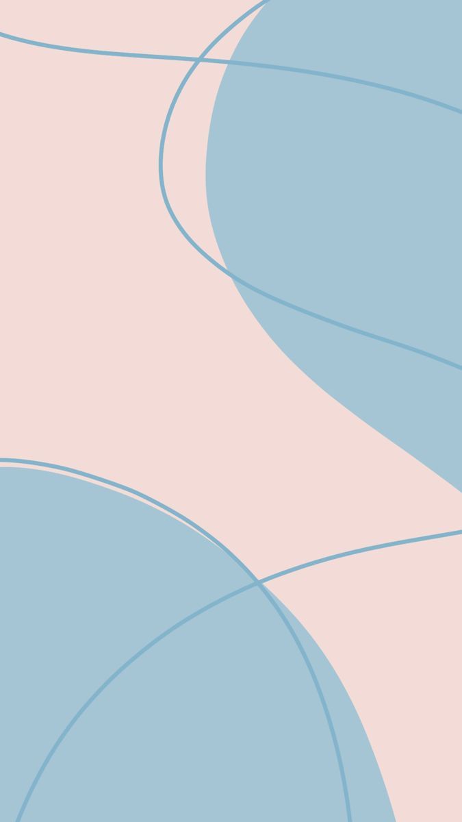 Aesthetic wallpaper with pastel blue and pink curves - Illustration