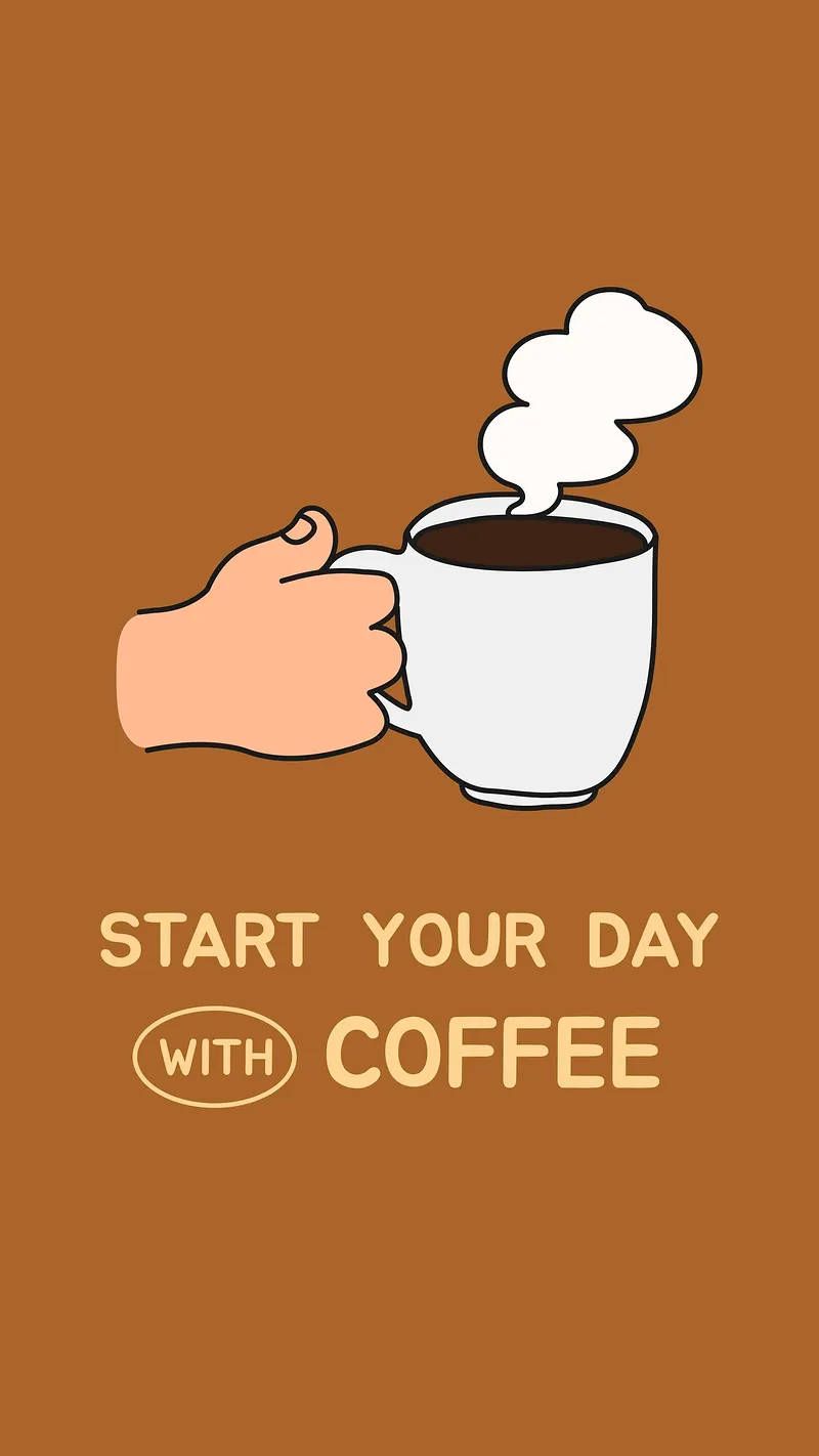 Download Start Your Day With Coffee Aesthetic Wallpaper