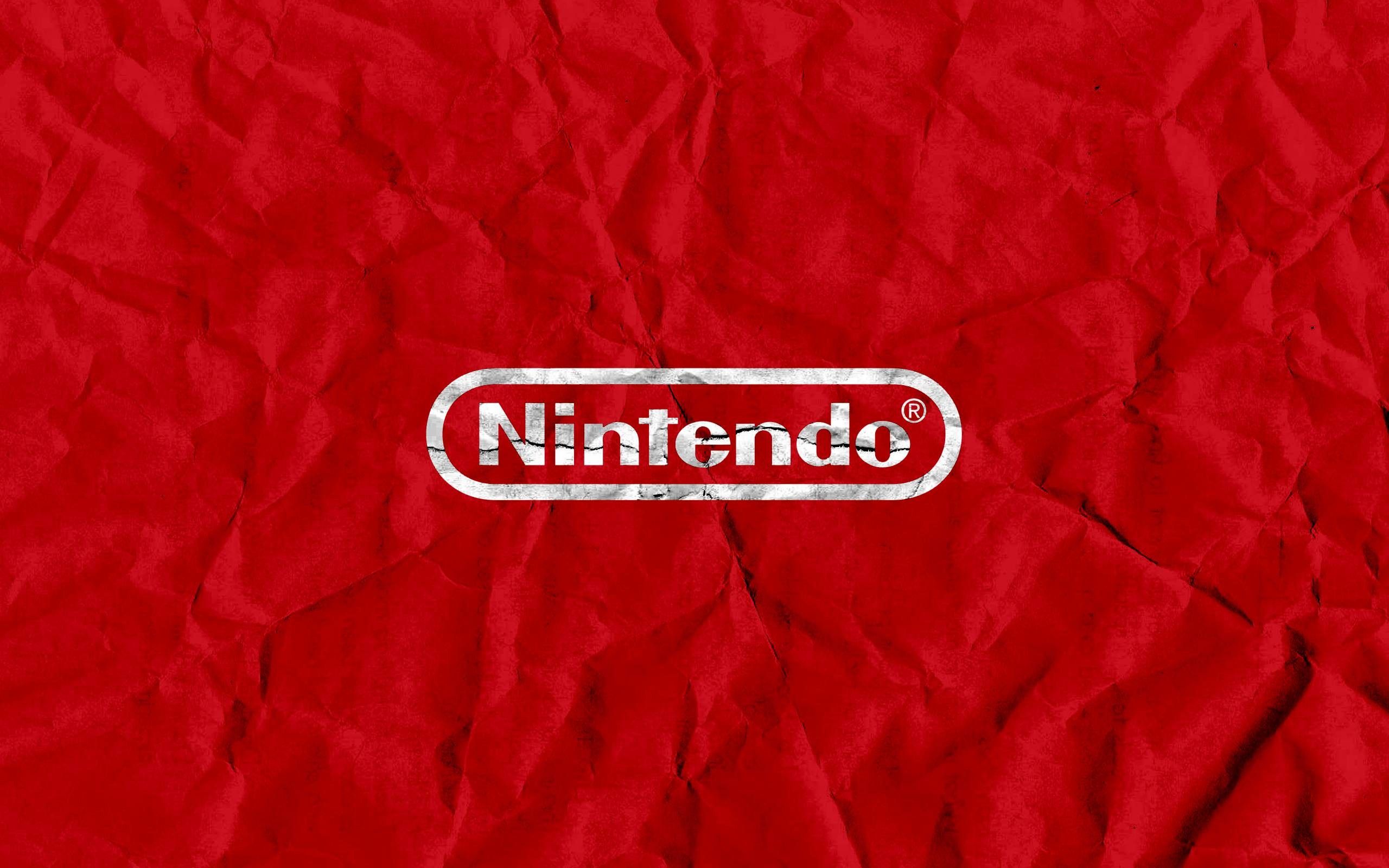 The nintendo logo on a red background - Nintendo