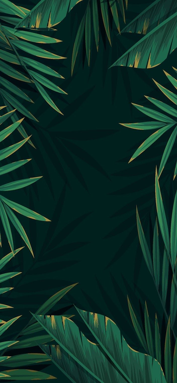 A green tropical leaf background with leaves - Jungle