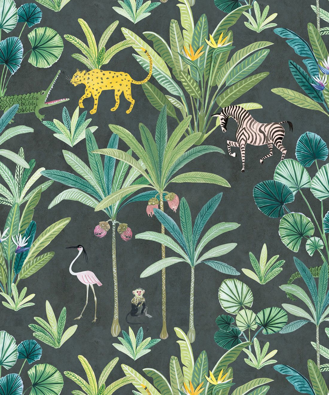 A jungle scene with animals and plants - Jungle