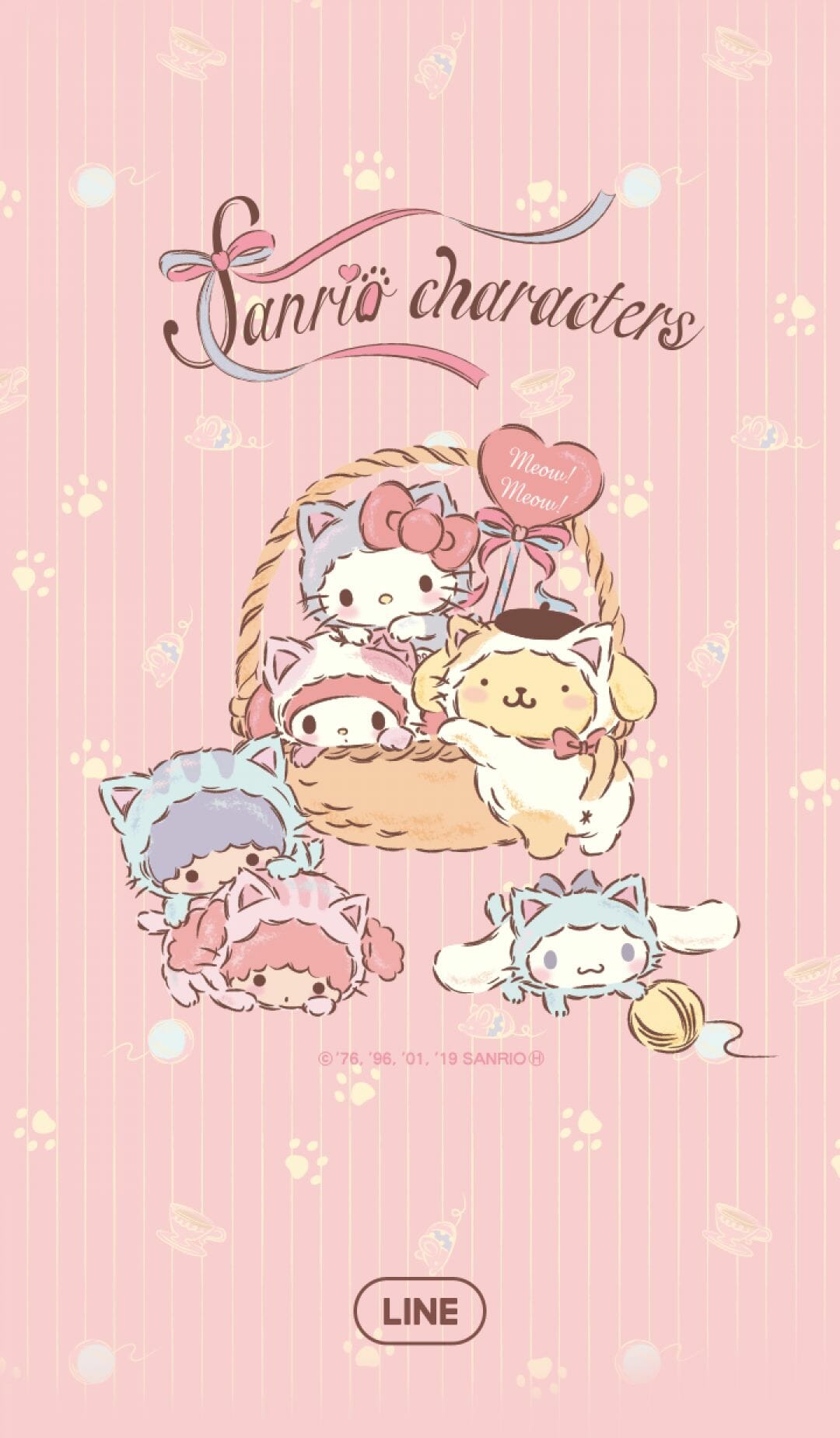 SANRIO CHARACTERS (Kitties). Line Wallpaper in 2019. Hello