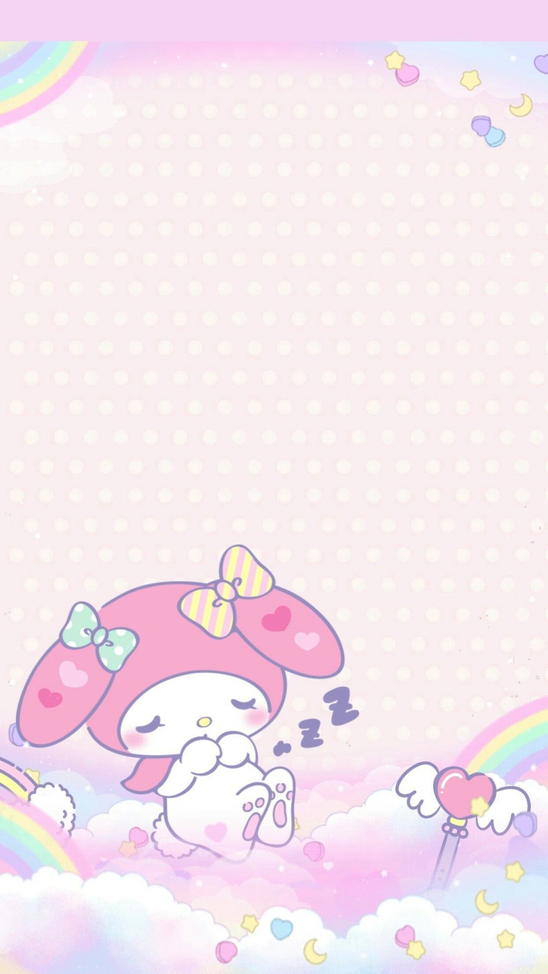 IPhone wallpaper Sanrio My Melody with high-resolution 1080x1920 pixel. You can use this wallpaper for your iPhone 5, 6, 7, 8, X, XS, XR backgrounds, Mobile Screensaver, or iPad Lock Screen - Sanrio