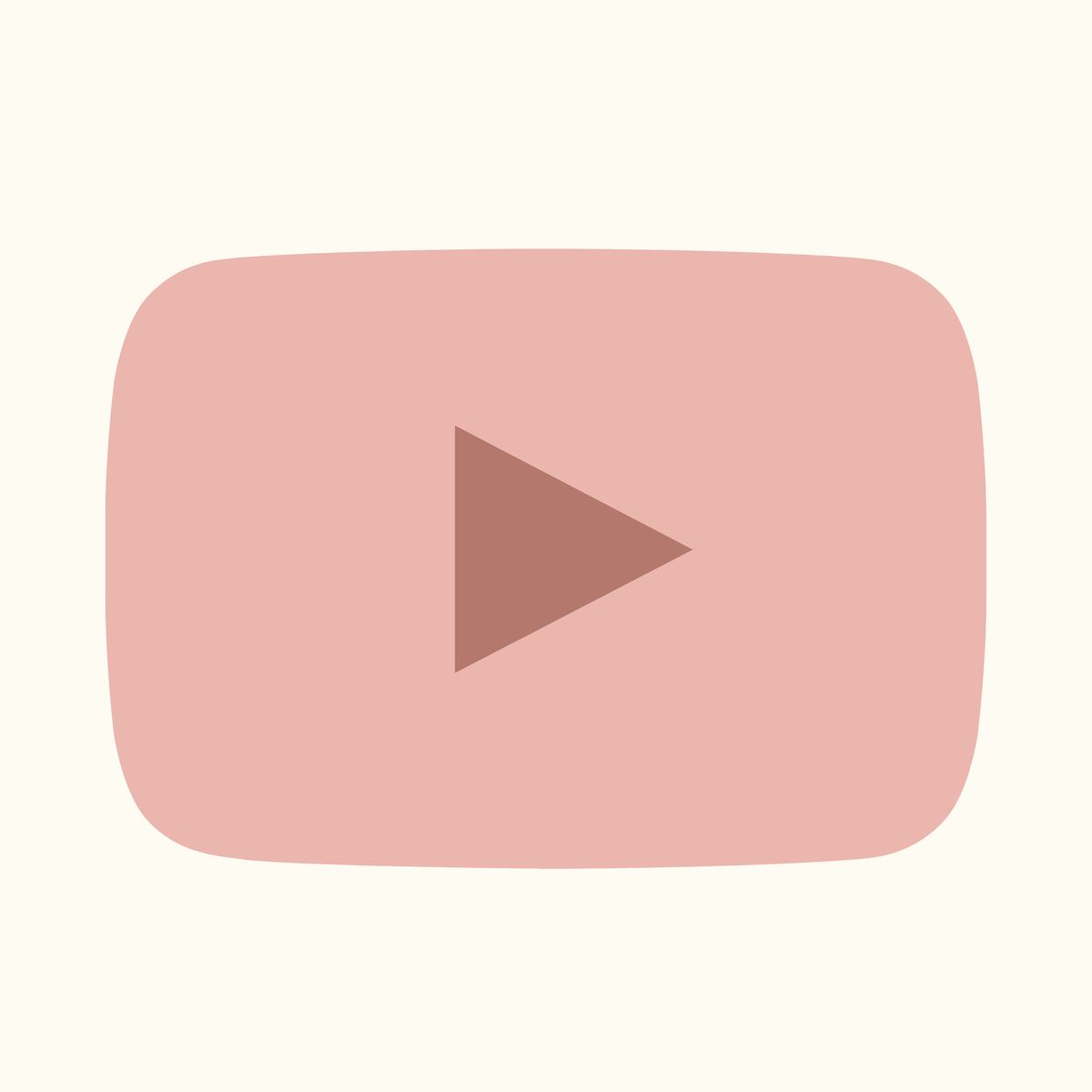 A pink youtube icon with the play button - YouTube