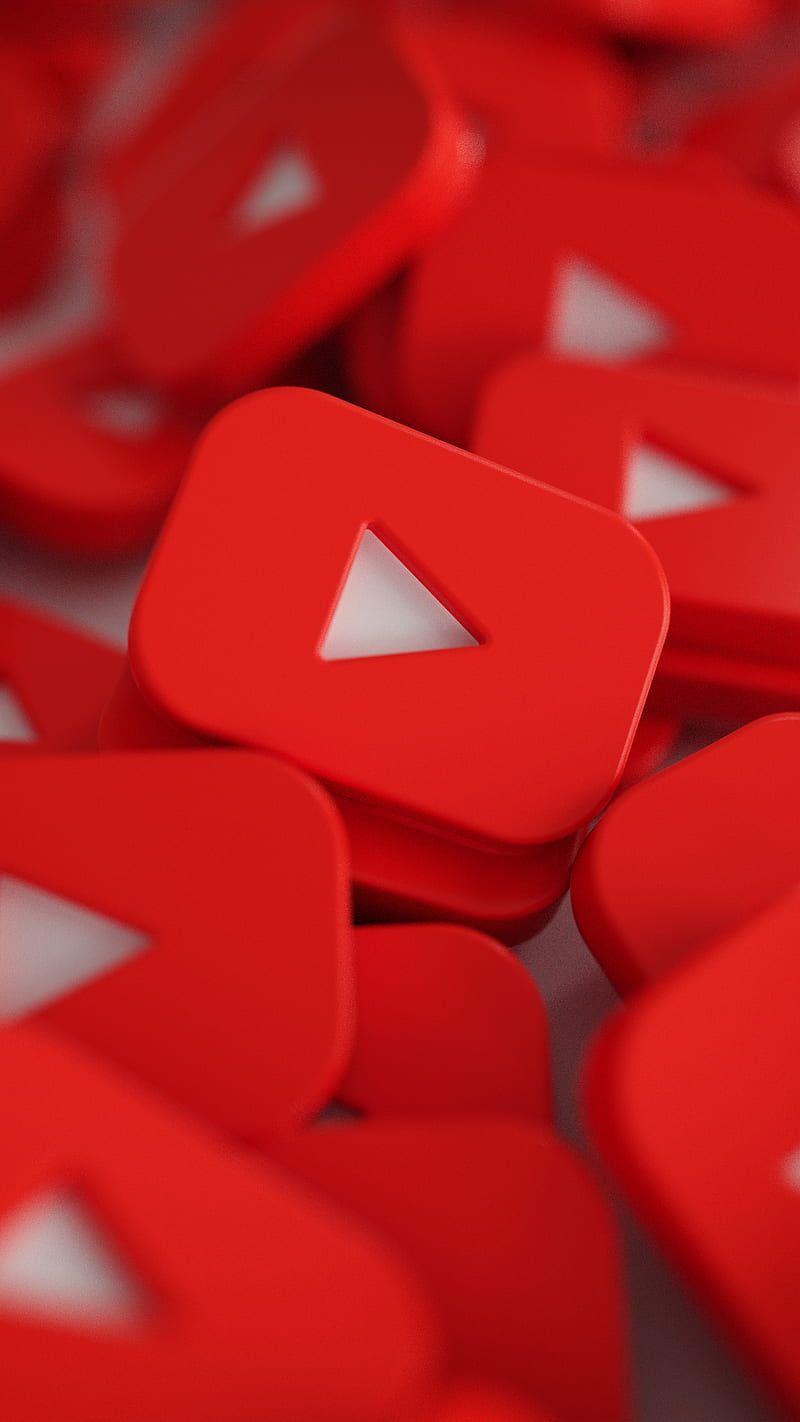 A pile of red YouTube logos - YouTube