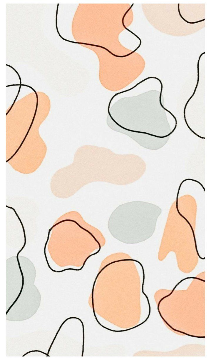 A white paper with orange, pink and gray shapes - Pattern, school