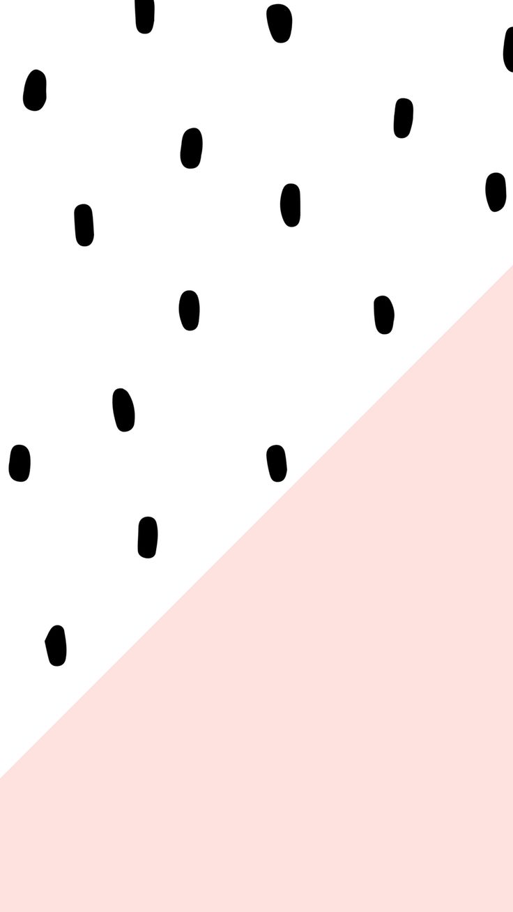 A pink and black polka dot pattern on white - Pattern