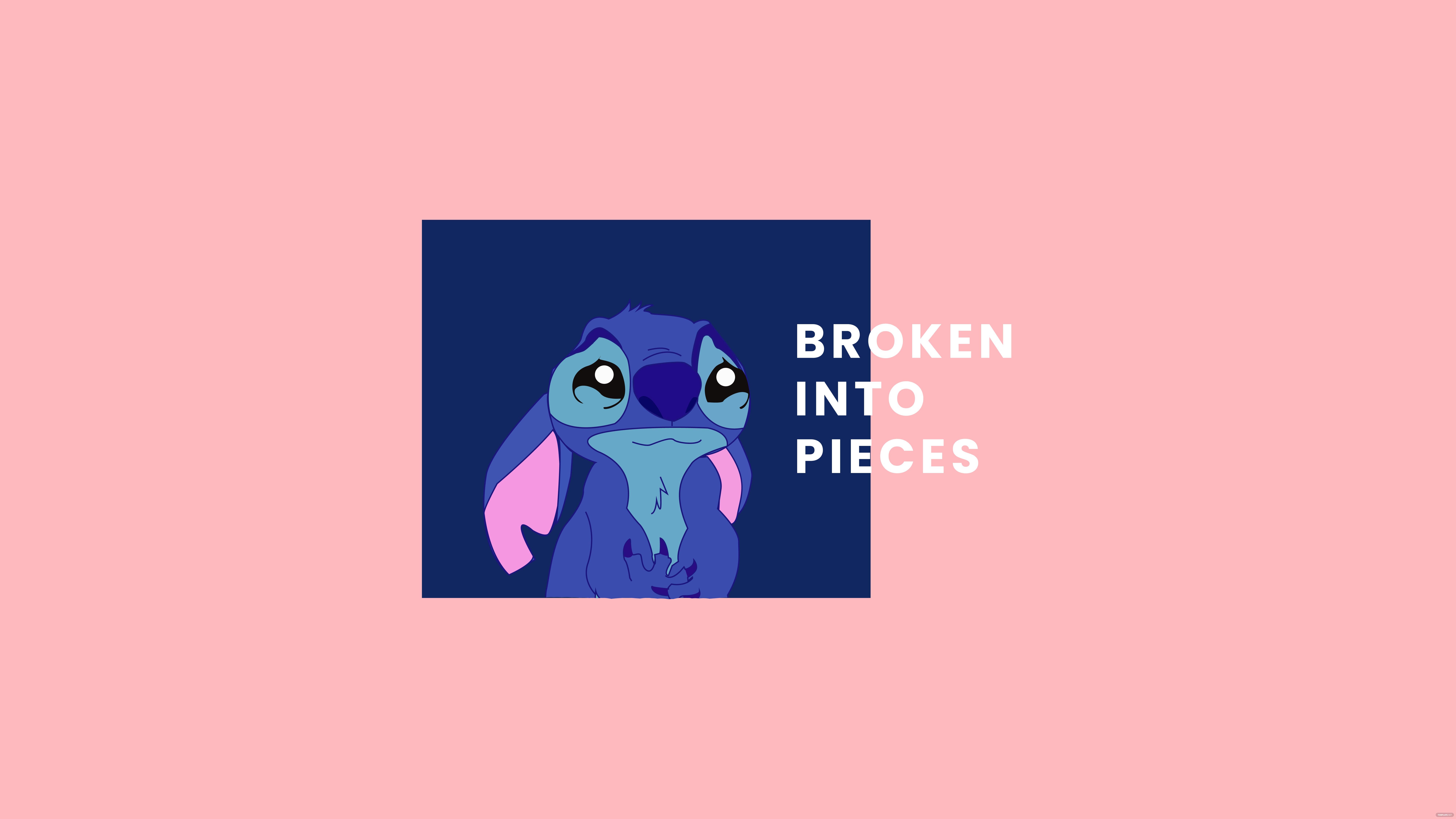 Broken into pieces stitch wallpaper - Stitch