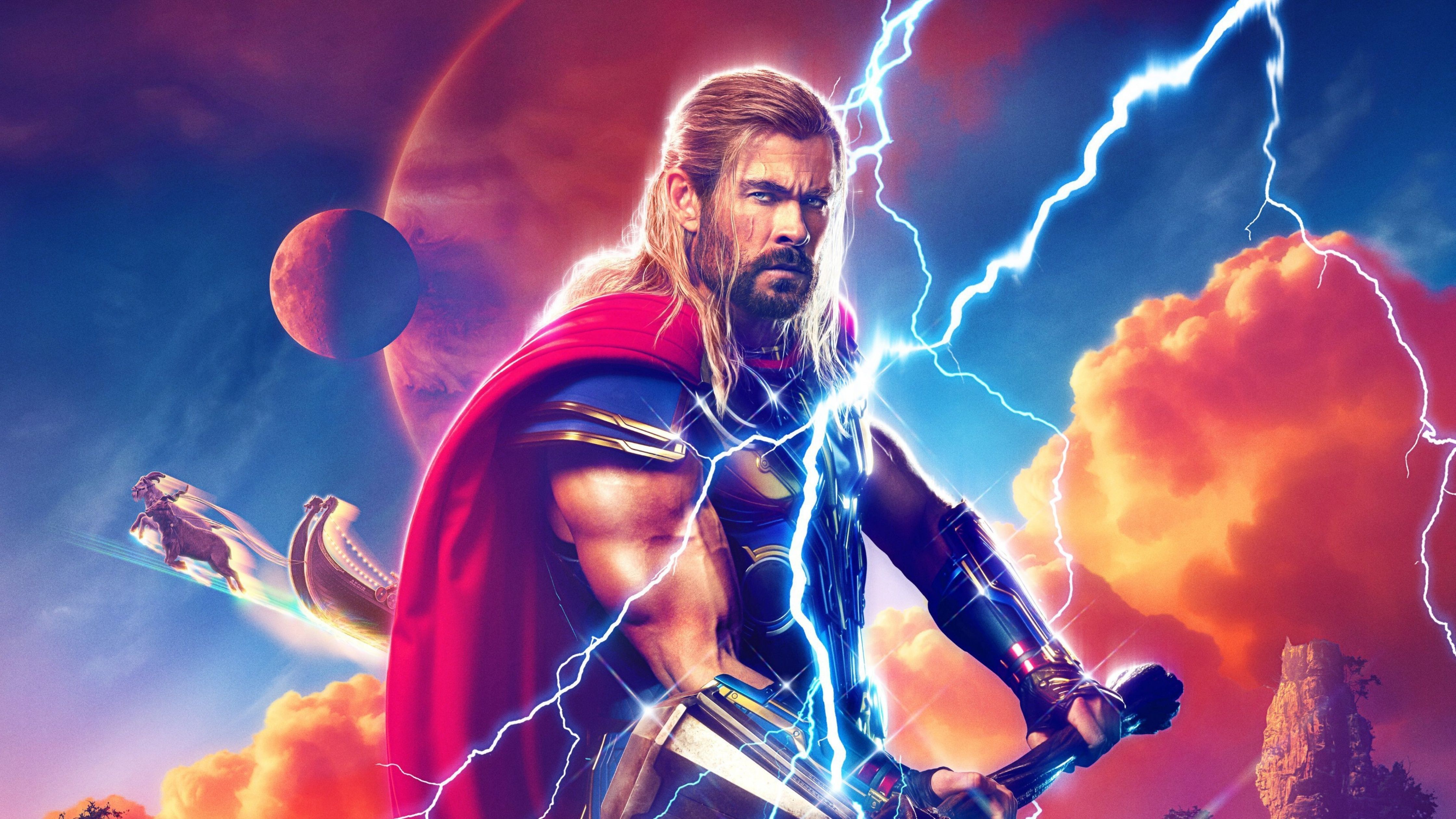Thor: Love and Thunder Wallpaper 4K, Chris Hemsworth, Movies