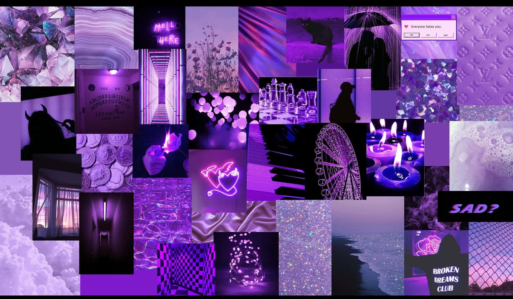 Aesthetic background of purple and black images. - Violet