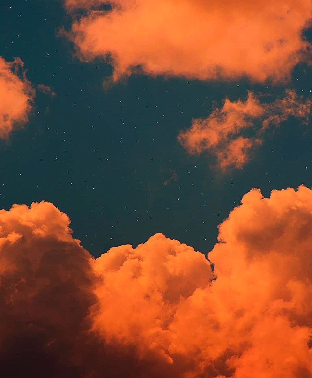 Clouds in the sky - Orange, sky