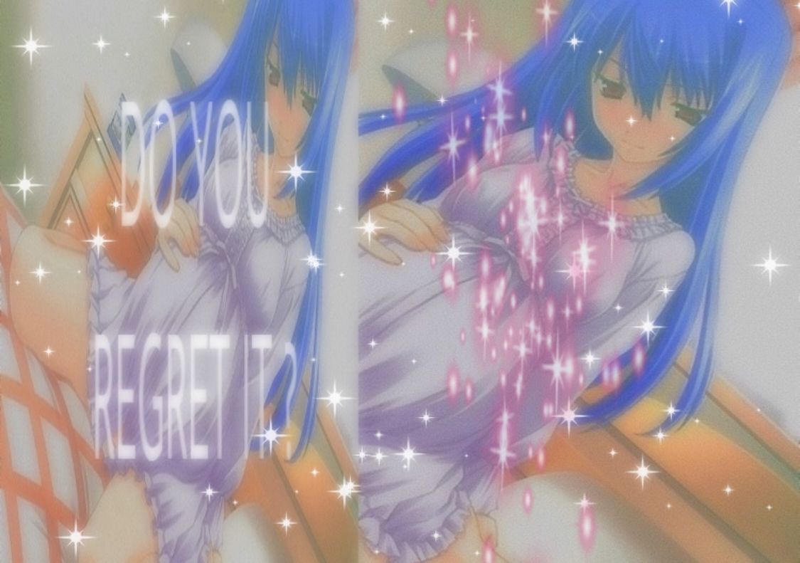 A anime girl with blue hair - Animecore