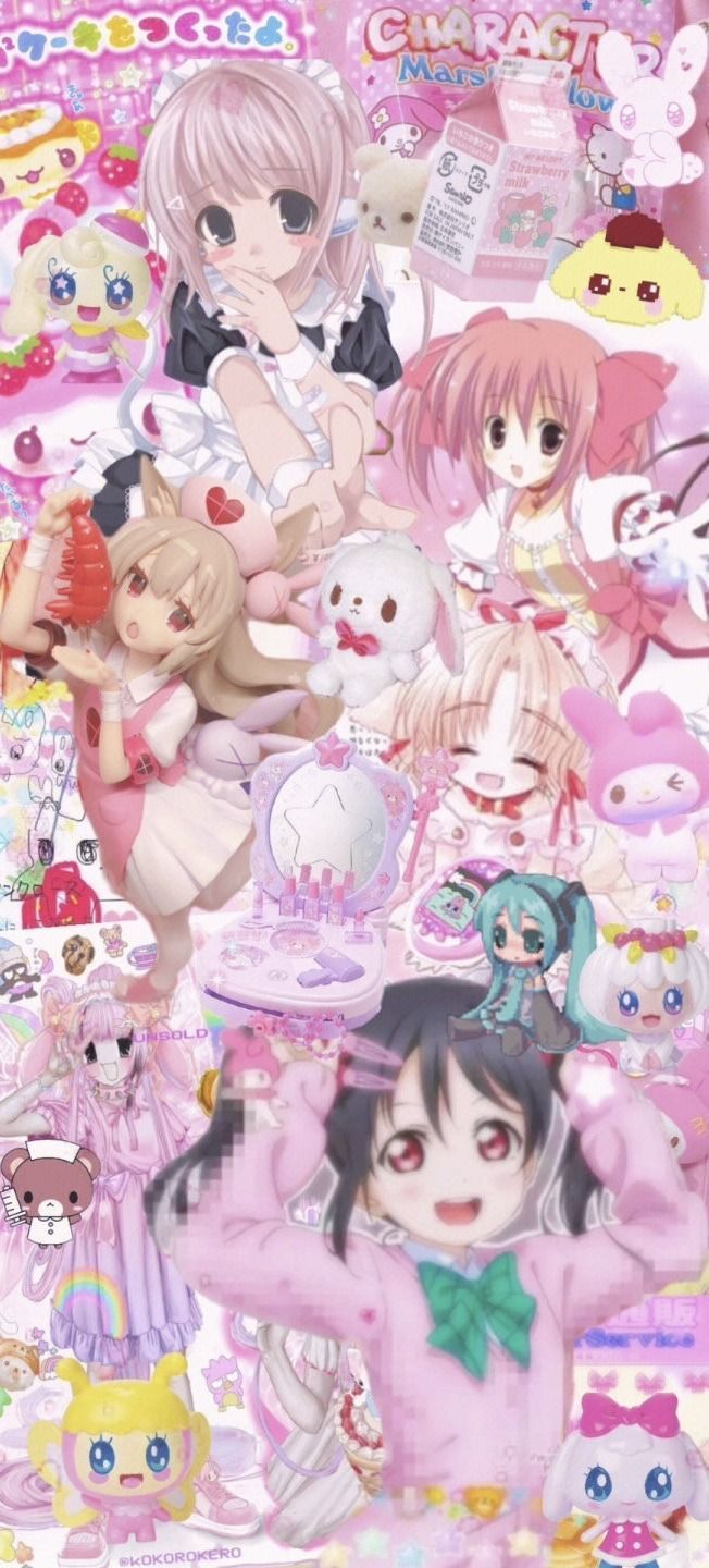 A collection of anime girls in pink - Animecore