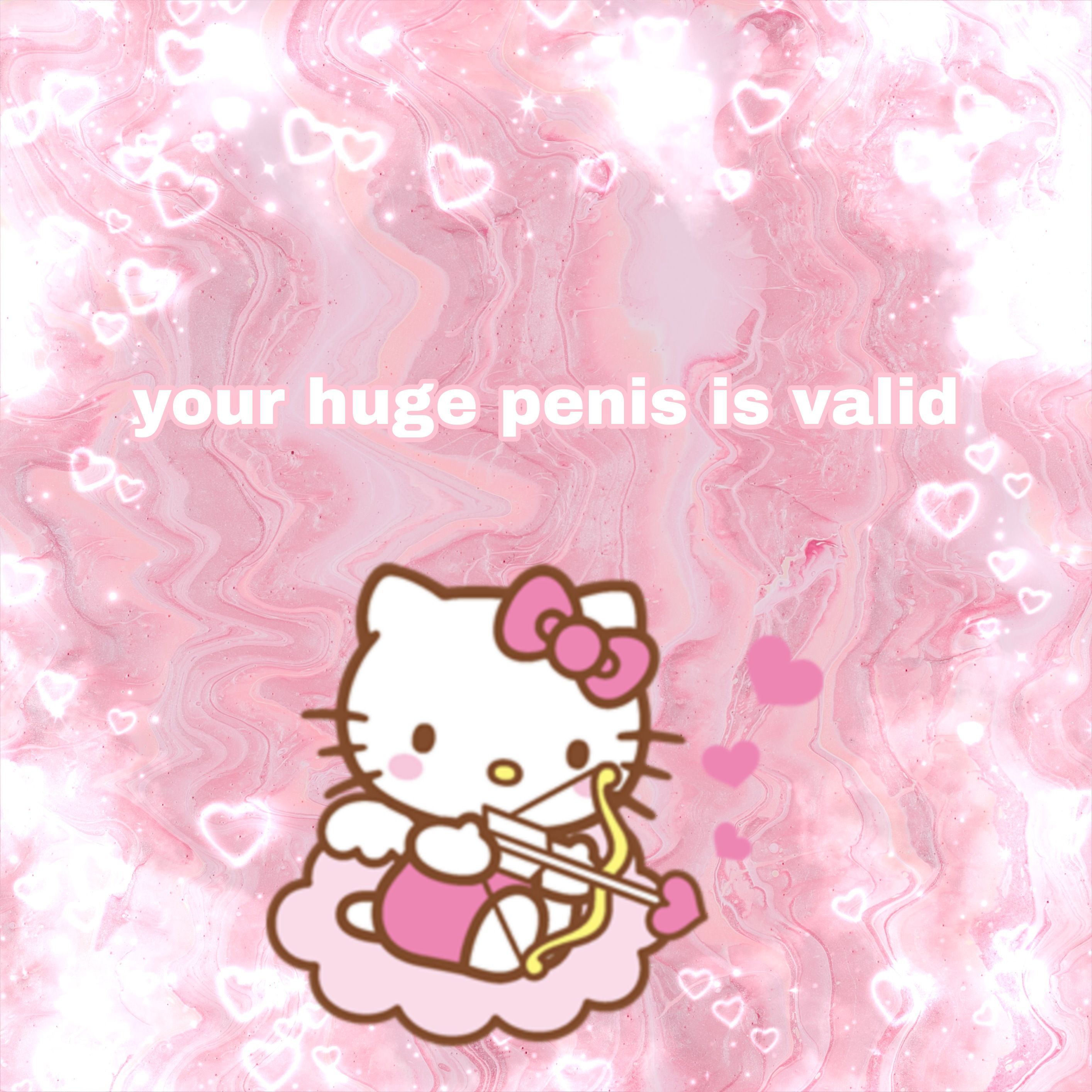 Pink hello kitty wallpaper with the words 