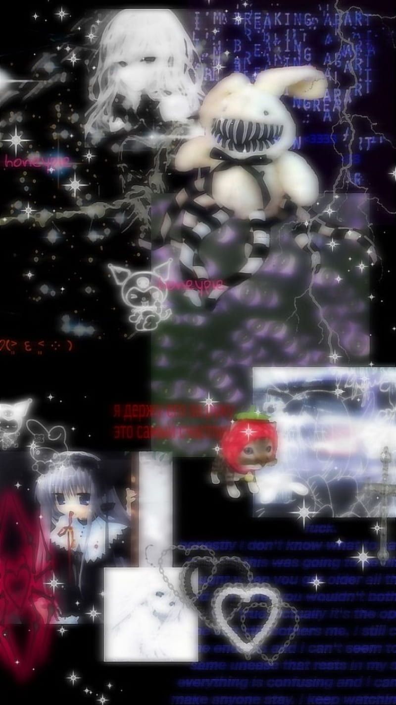 Gothcore anime, aesthethic, alt, core, gothic, heart, HD phone wallpaper