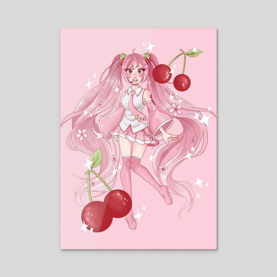 Sakura Miku, an art print