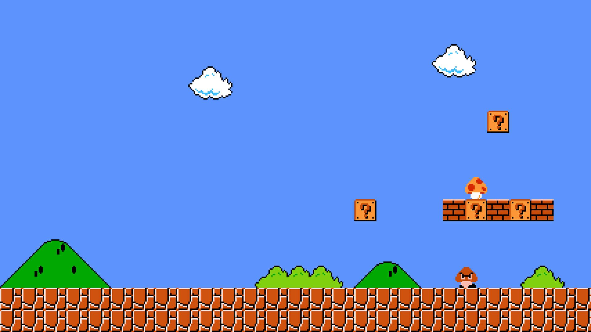 A screen shot of the nintendo game super mario bros - Super Mario