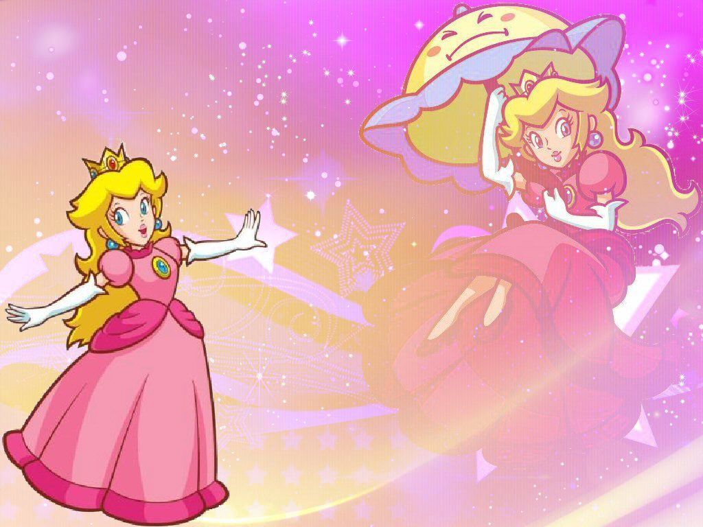 A cartoon of princess peach and mario - Princess Peach