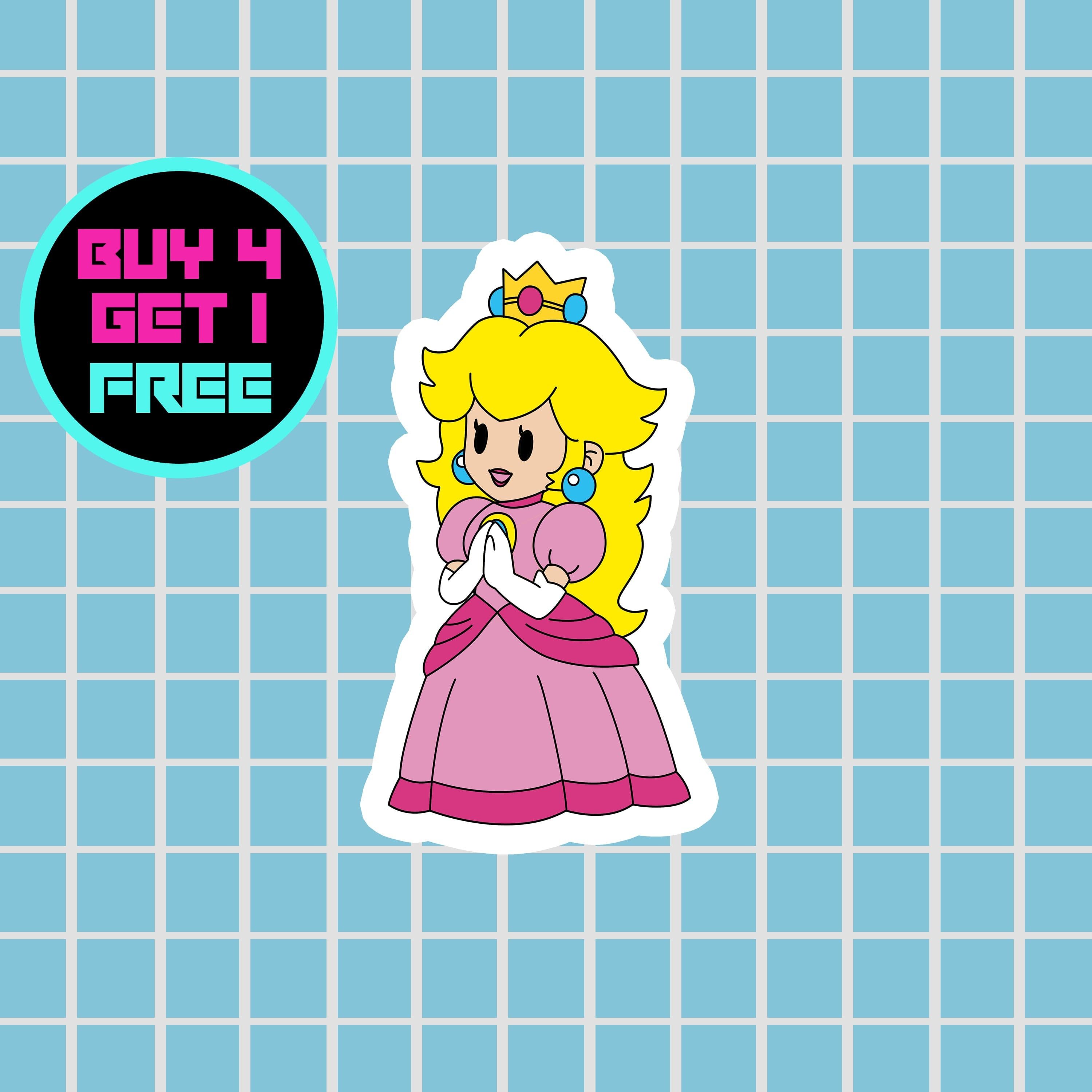 Paper Mario Princess Peach Sticker Super Mario Cute Stickers