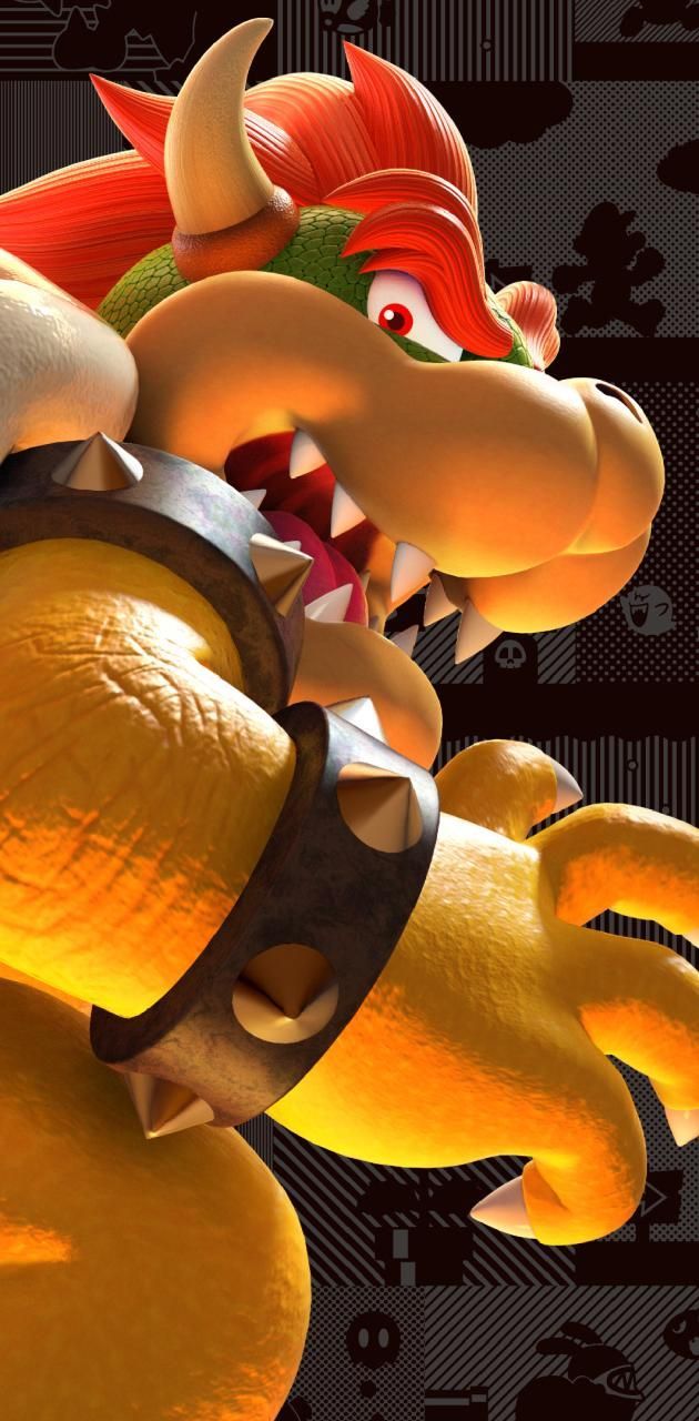Mario Odyssey wallpaper with Bowser holding a koopa ball - Bowser