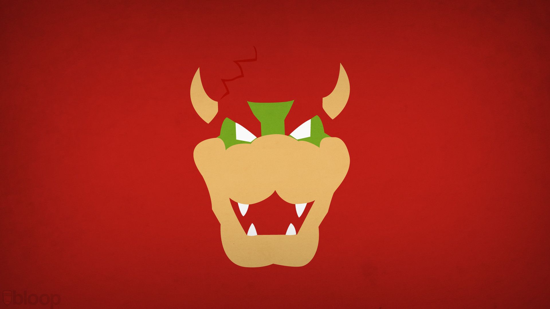 A close up of the face and mouth on an orange background - Bowser